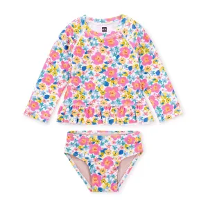 Rash Guard Baby Swim Set - Tropical Hibiscus Floral - FINAL SALE