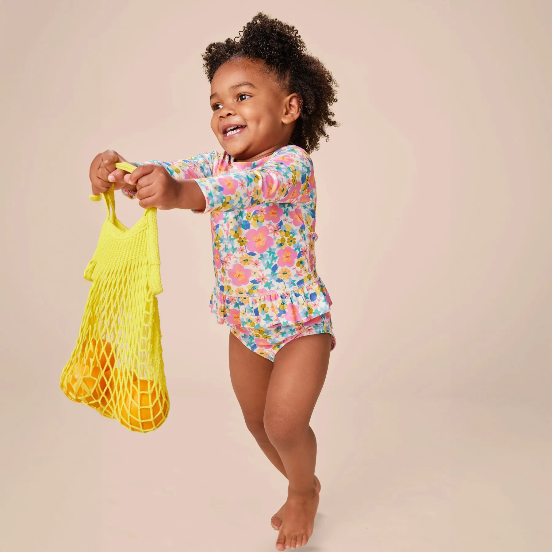 Rash Guard Baby Swim Set - Tropical Hibiscus Floral - FINAL SALE