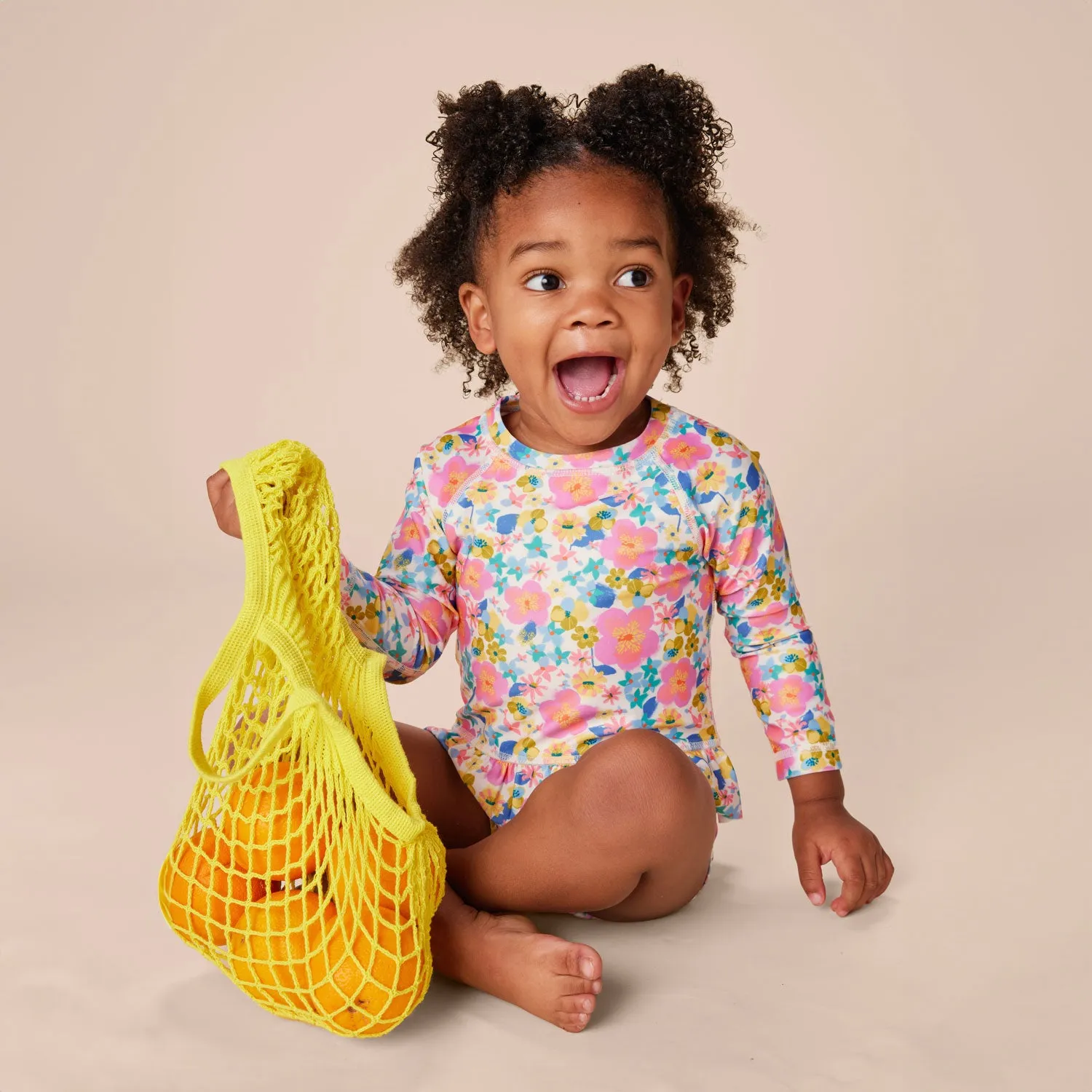 Rash Guard Baby Swim Set - Tropical Hibiscus Floral - FINAL SALE