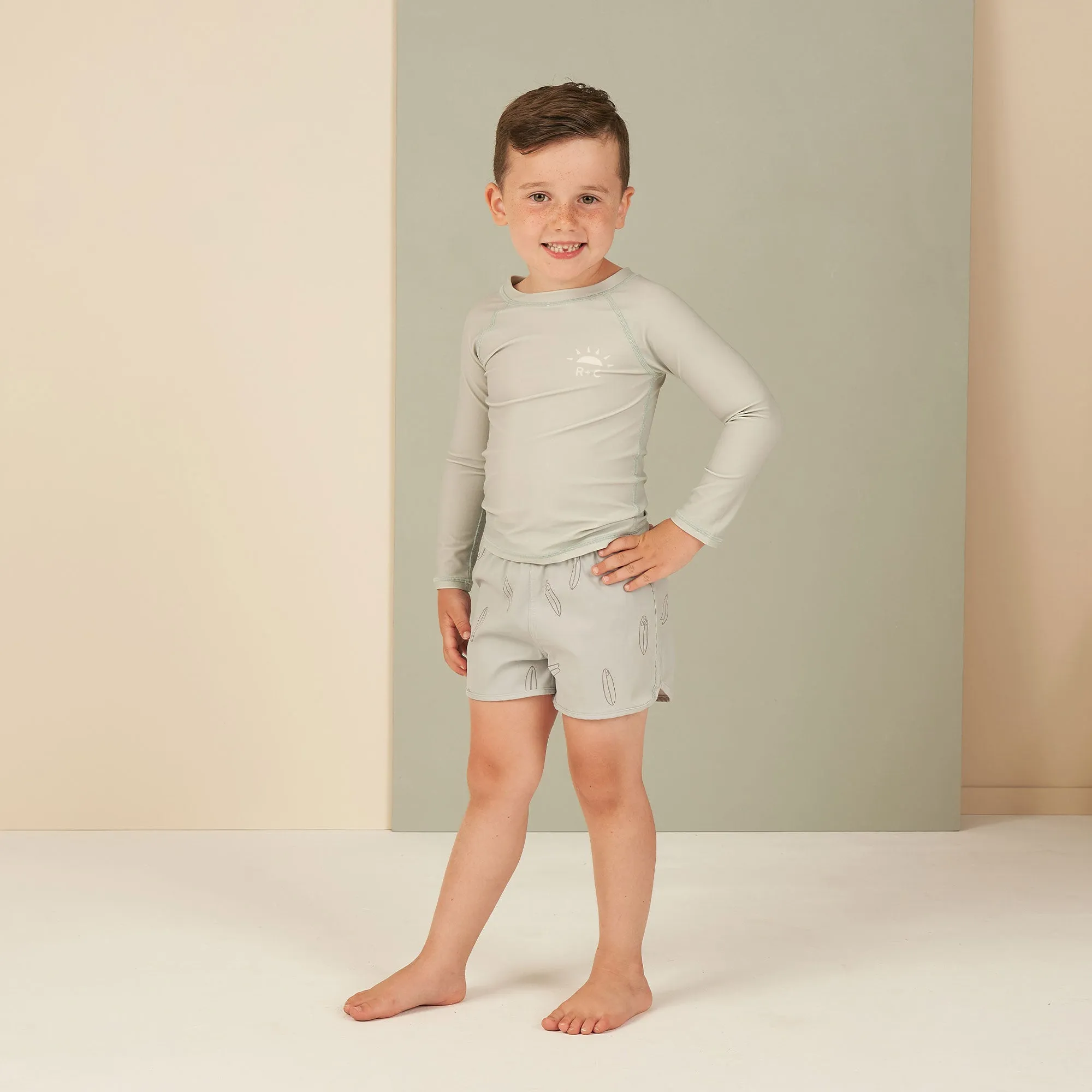 Rash Guard Swimsuit - Seafoam - FINAL SALE