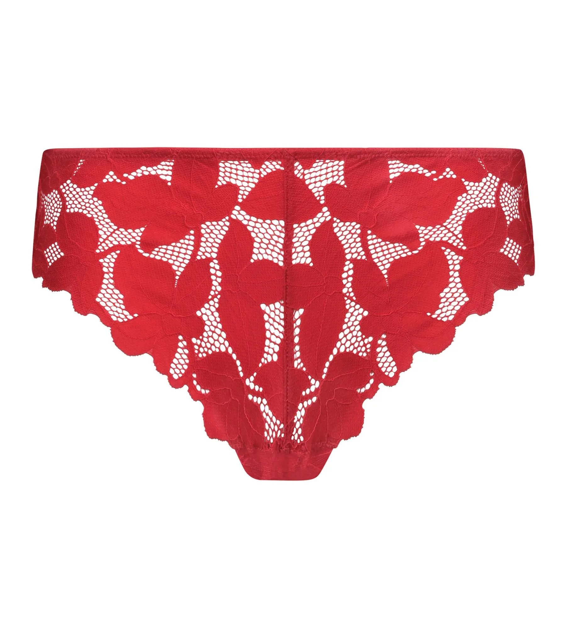 Red Chéri Dim Lacy lace briefs with large flowers