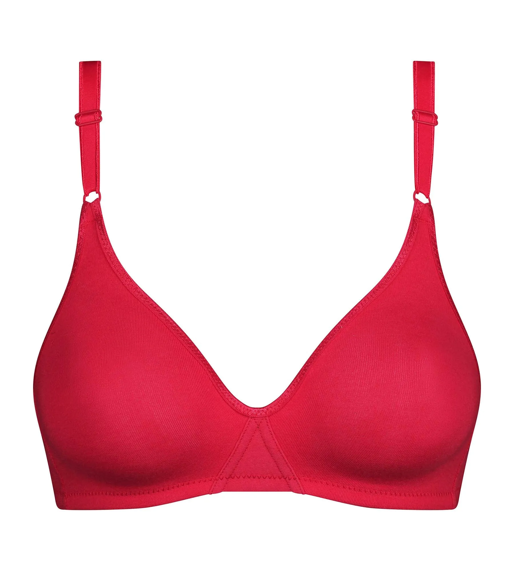 Red cotton triangle bra Dim Daily