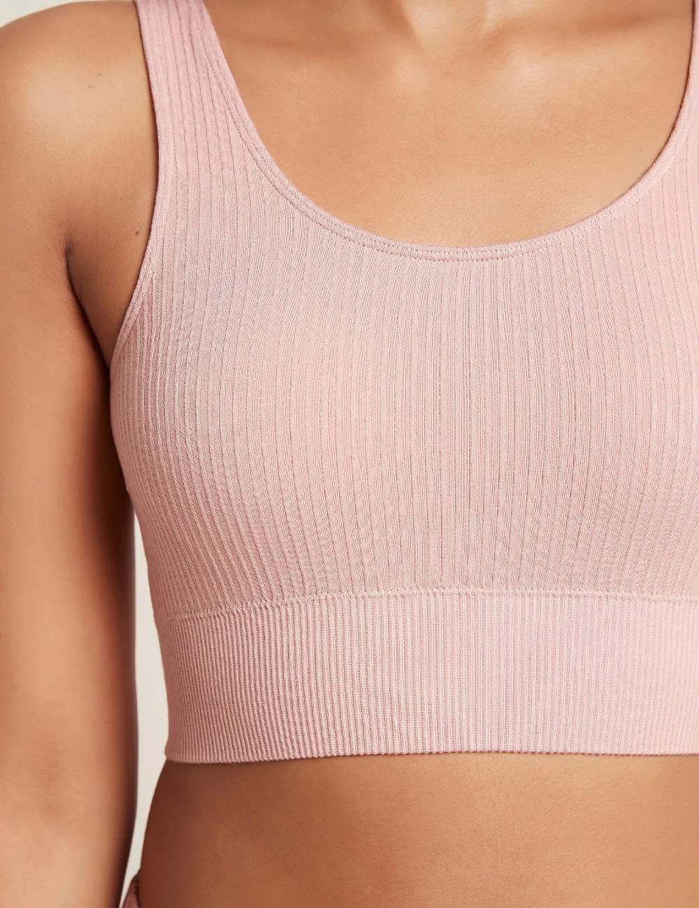 Ribbed Seamfree Crop - Dusty Pink