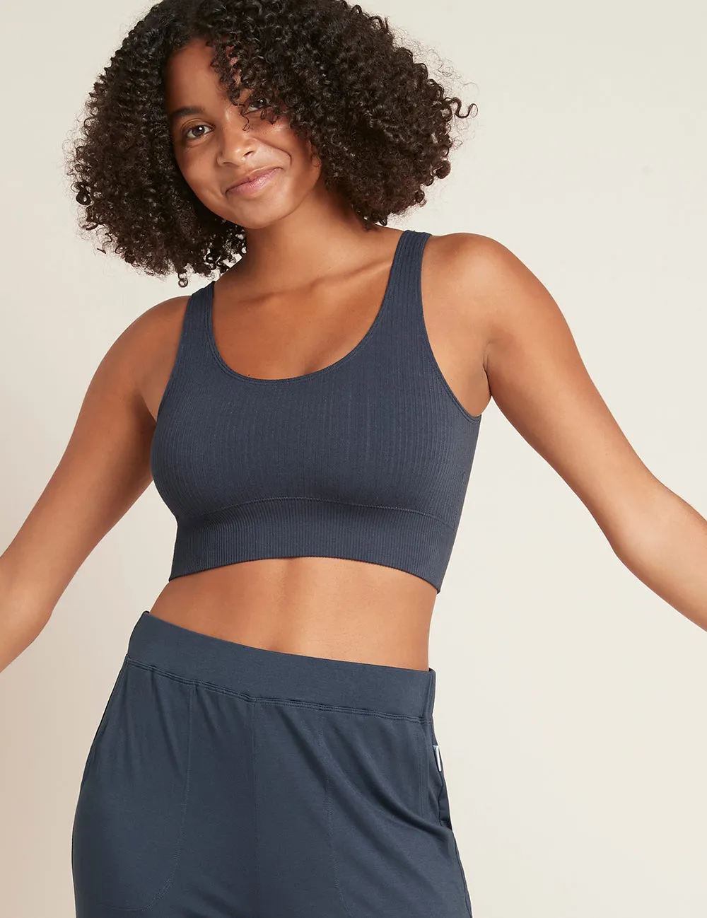 Ribbed Seamfree Crop - Storm