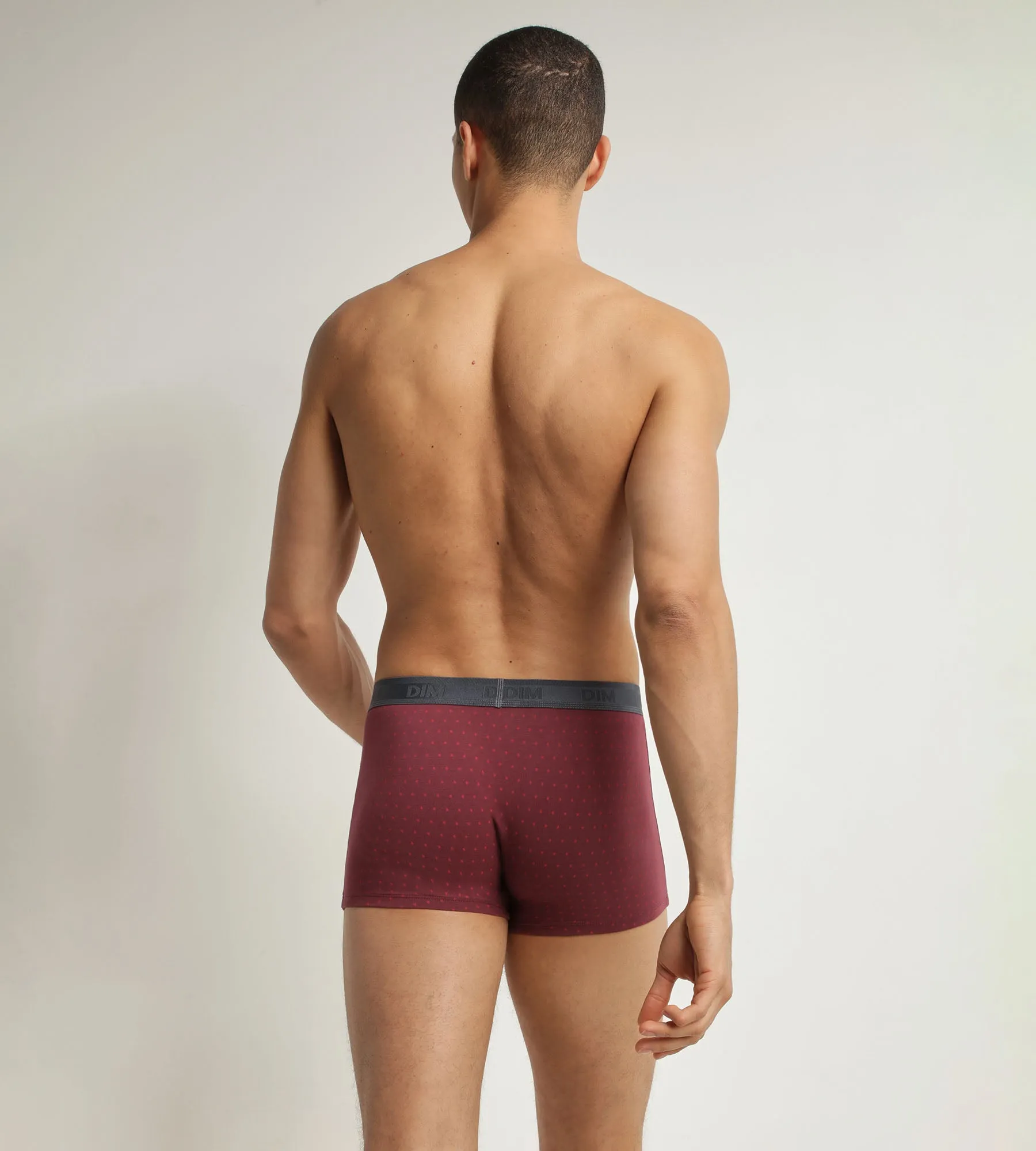 Ruby stretch cotton boxer shorts with polka dots Dim Fancy