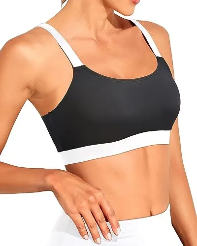 Scoop Neck Bathing Suits Top Padded Swim Crop Top