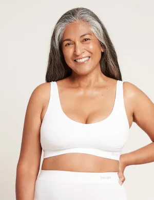 Seamfree Padded Crop Bra - White