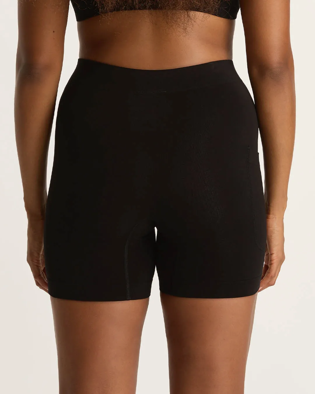 Seamfree Undershort with Pocket 6" - Black
