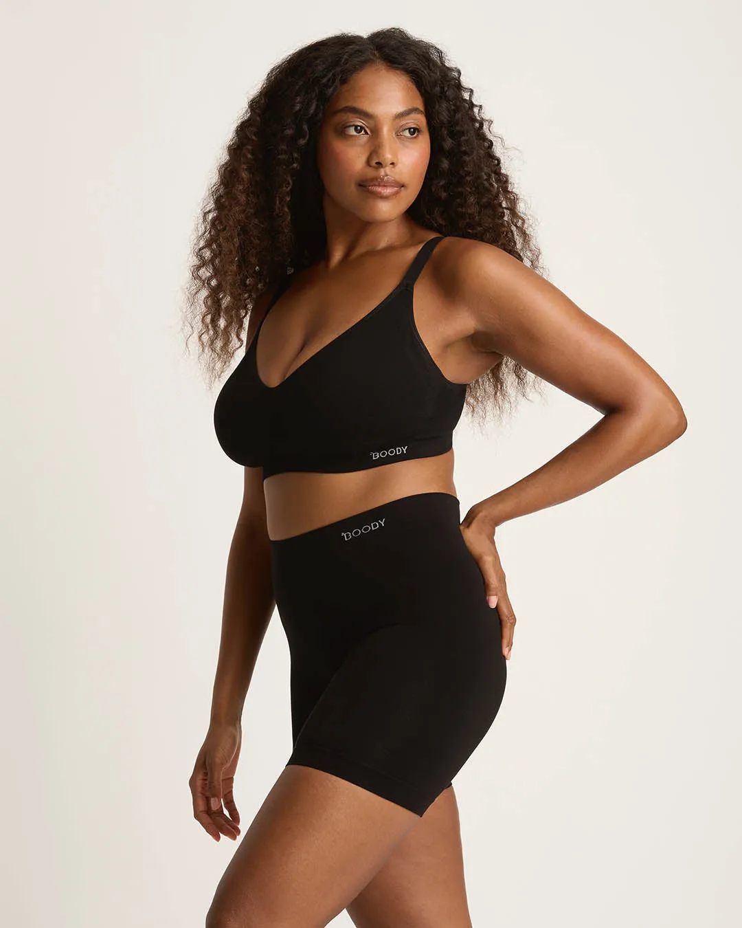 Seamfree Undershort with Pocket 6" - Black