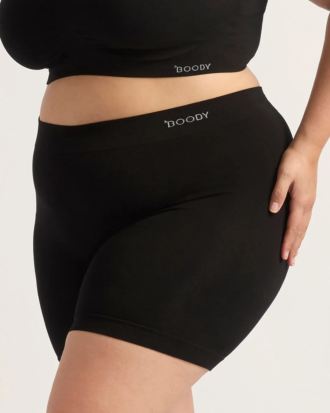 Seamfree Undershort with Pocket 6" - Black