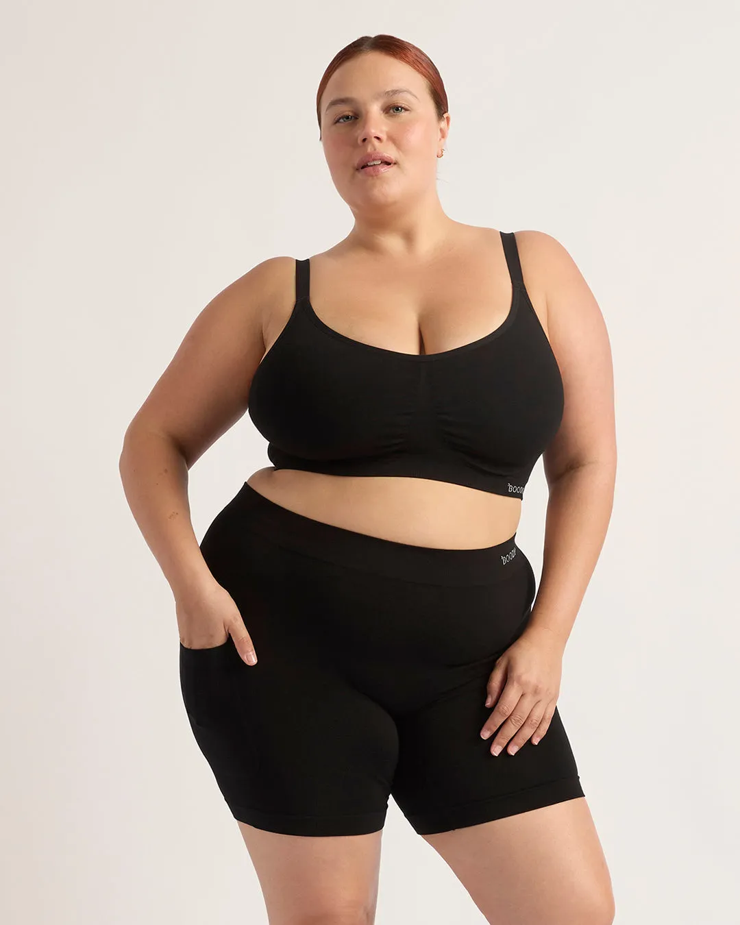 Seamfree Undershort with Pocket 6" - Black