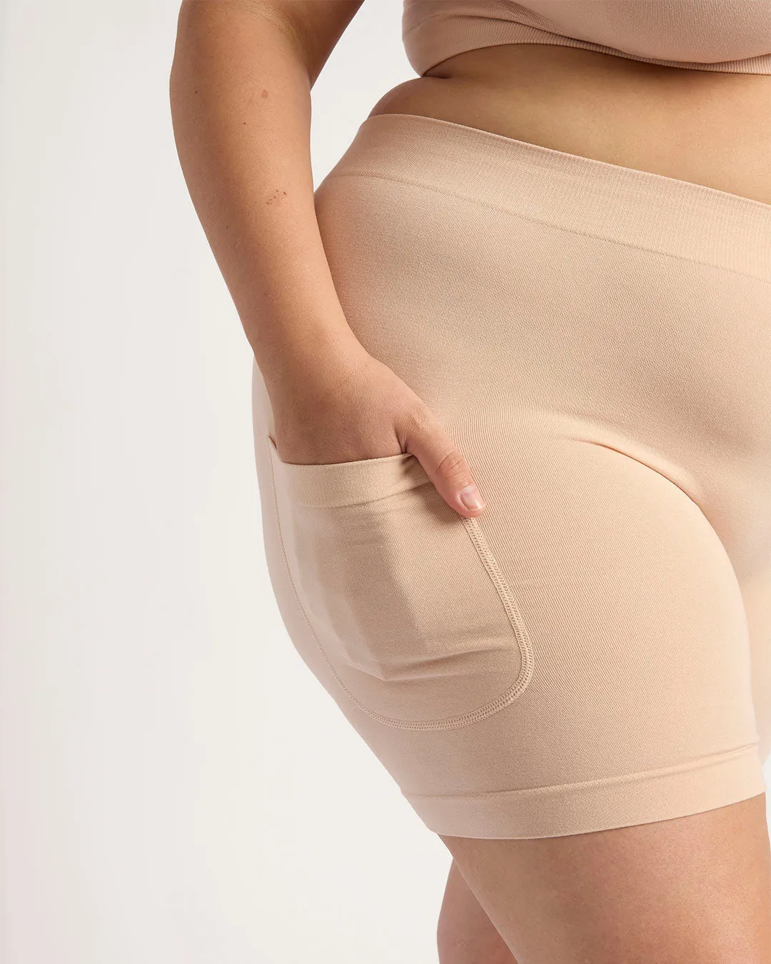 Seamfree Undershort with Pocket 6" - Shell