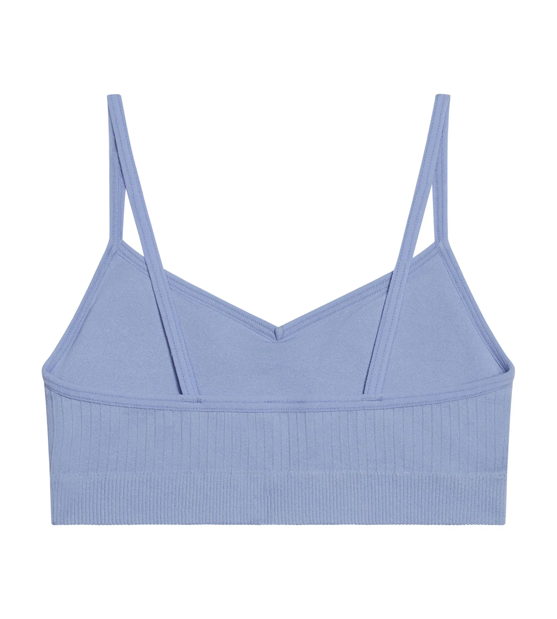 Seamless girl's bra with removable microfiber foam Blue Dim