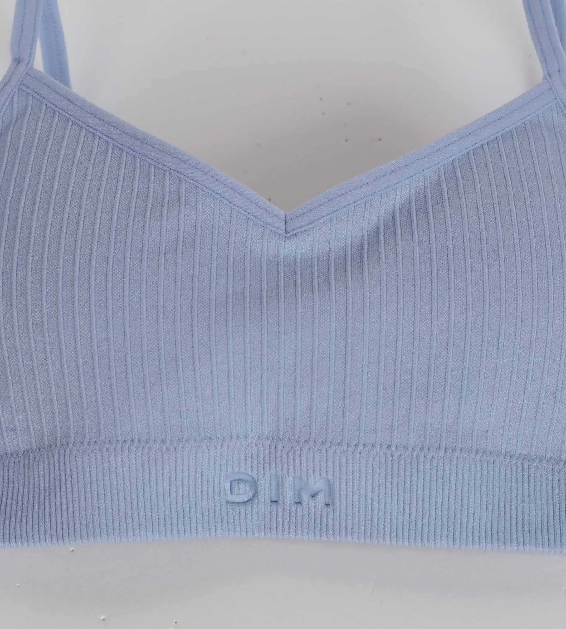 Seamless girl's bra with removable microfiber foam Blue Dim