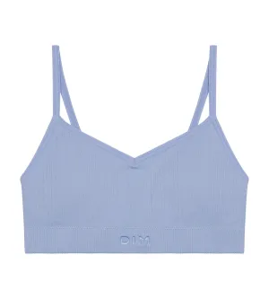 Seamless girl's bra with removable microfiber foam Blue Dim