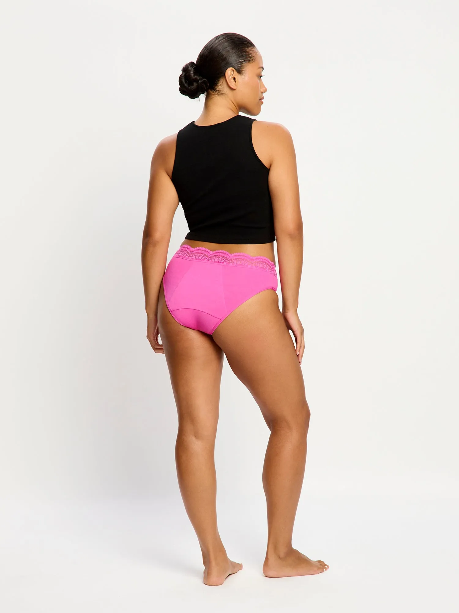 Sensual Hi Waist Bikini Super Electric Fuchsia