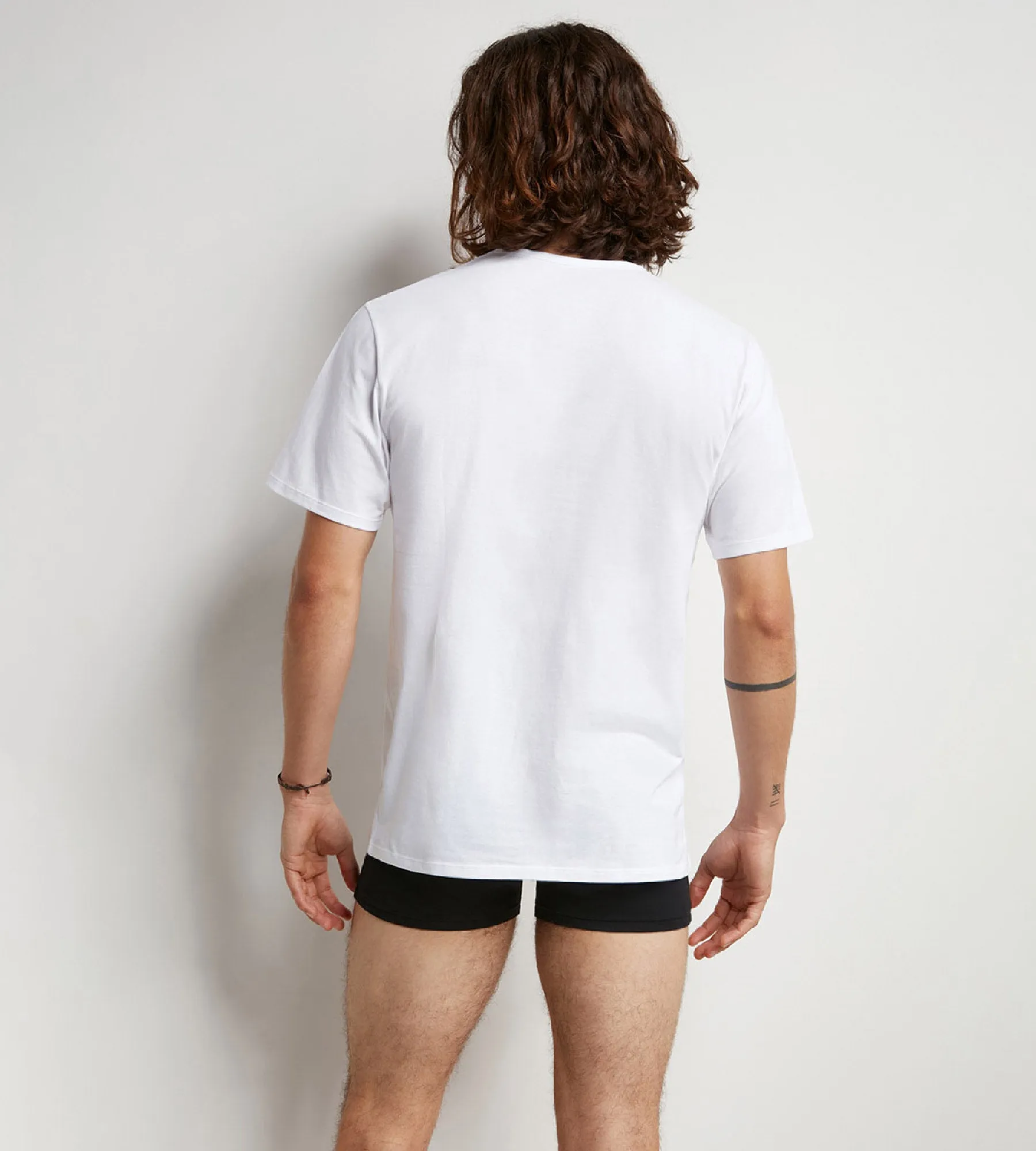 Set of 2 Dim Sport white men's white cotton V-neck T-shirts with active temperature regulation