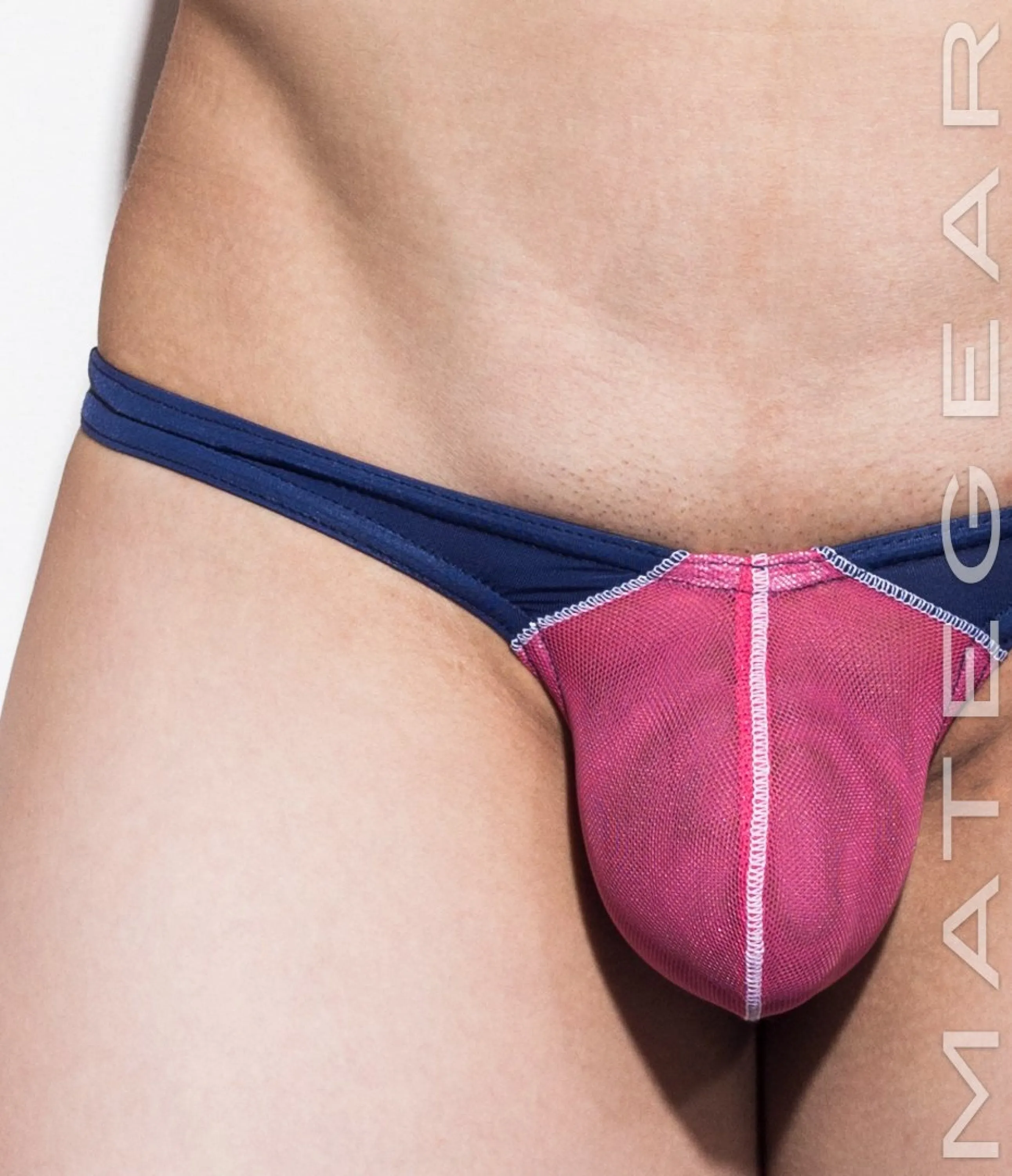 Sexy Men's Swimwear Ultra Swim Pouch Bikini - Nan Song XVI (Tapered Sides / V-Front / Double Mesh Front)