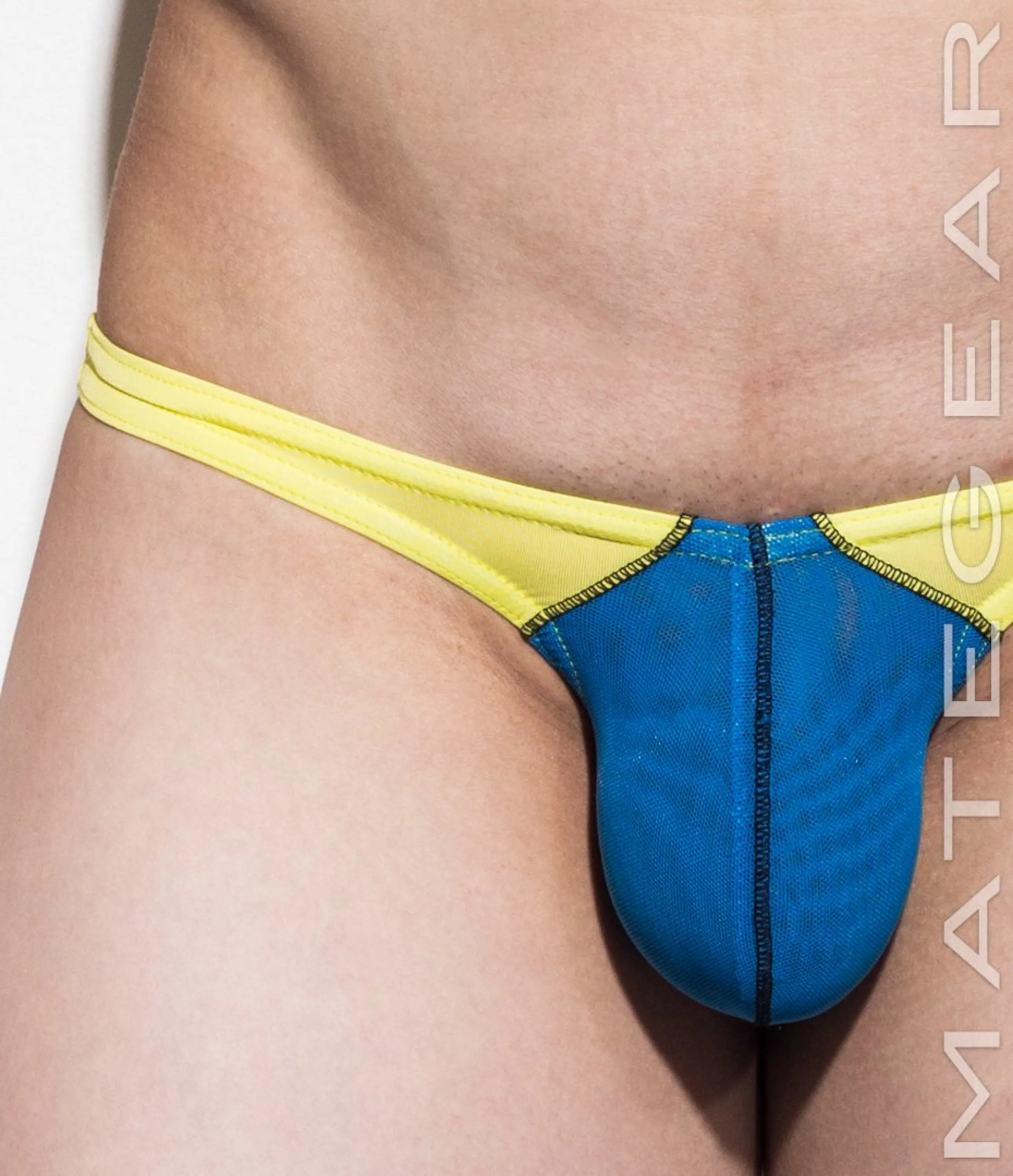 Sexy Men's Swimwear Ultra Swim Pouch Bikini - Nan Song XVI (Tapered Sides / V-Front / Double Mesh Front)