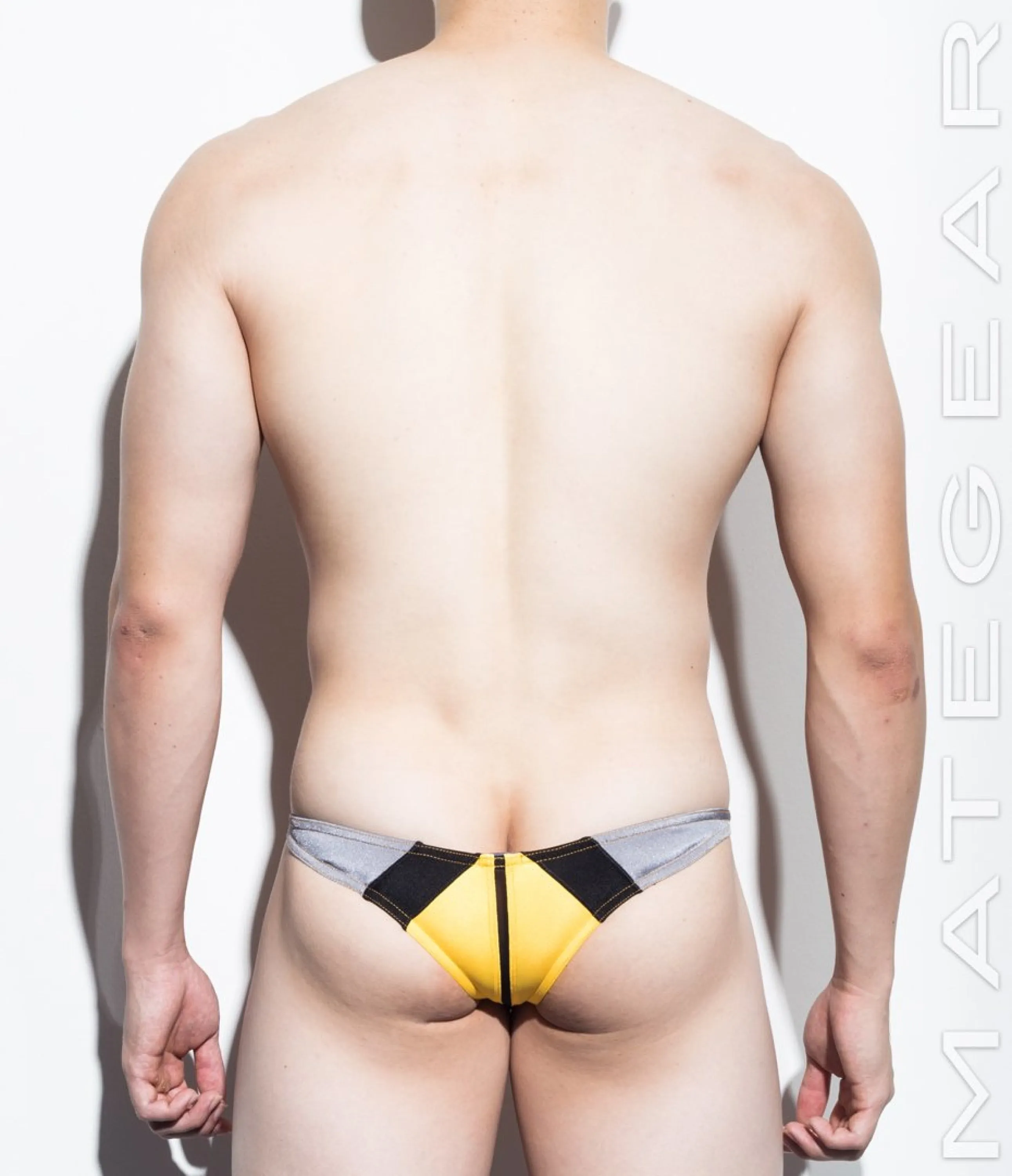 Sexy Mens Swimwear Ultra Swim Pouch Bikini - Ran Nam (Tapered Sides / V-Front / Half Back)