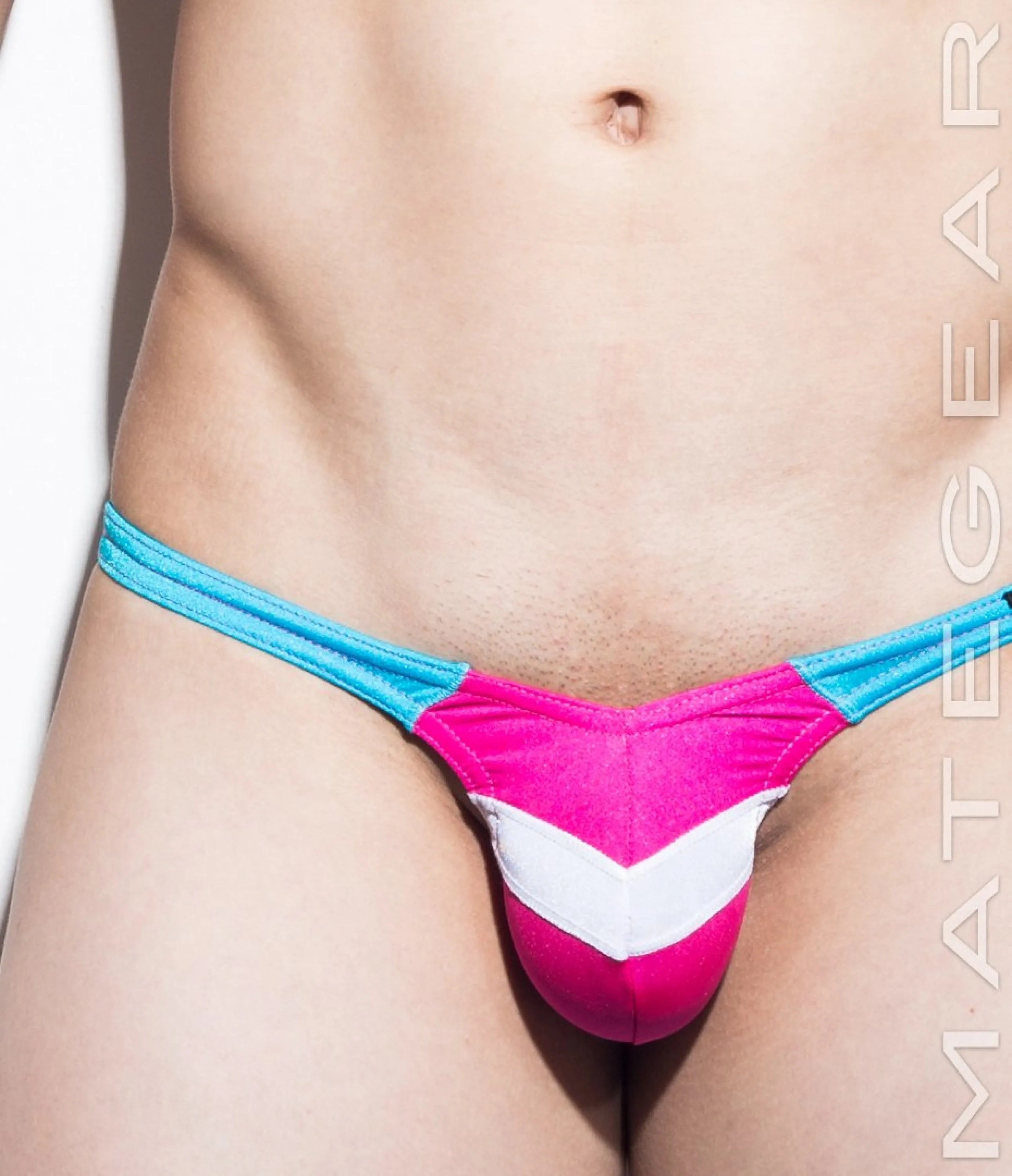 Sexy Mens Swimwear Ultra Swim Pouch Bikini - Ran Nam (Tapered Sides / V-Front / Half Back)
