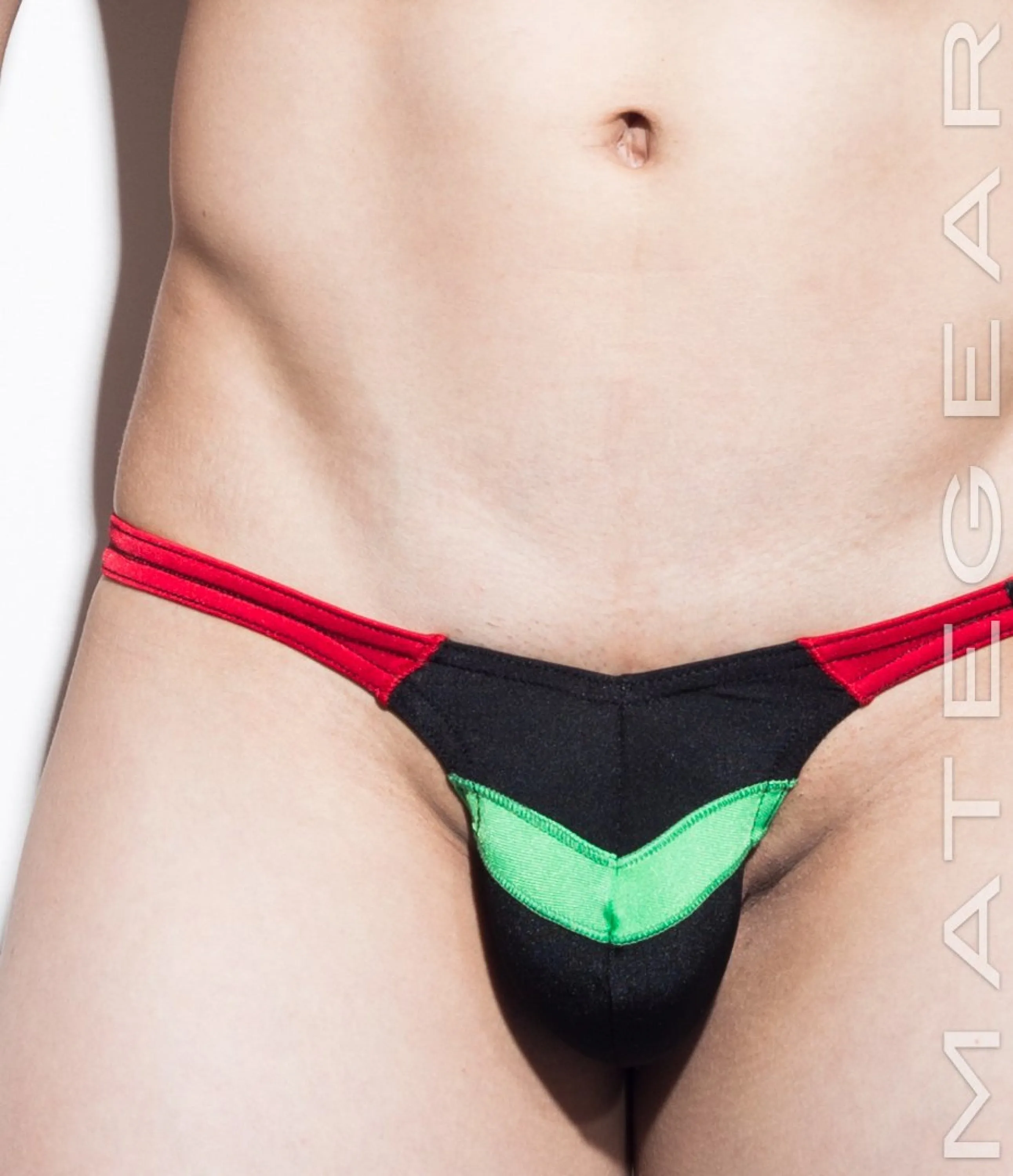 Sexy Mens Swimwear Ultra Swim Pouch Bikini - Ran Nam (Tapered Sides / V-Front / Half Back)