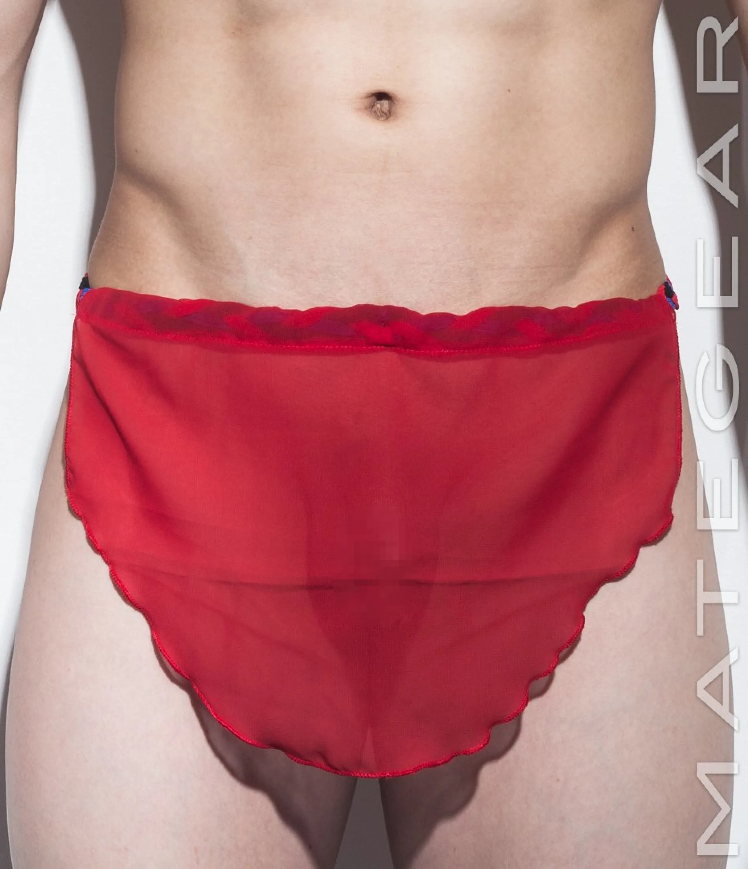 Sexy Men's Underwear Extreme Xpression Bikini - Po Dae (Black/Red/Blue Braided Band)