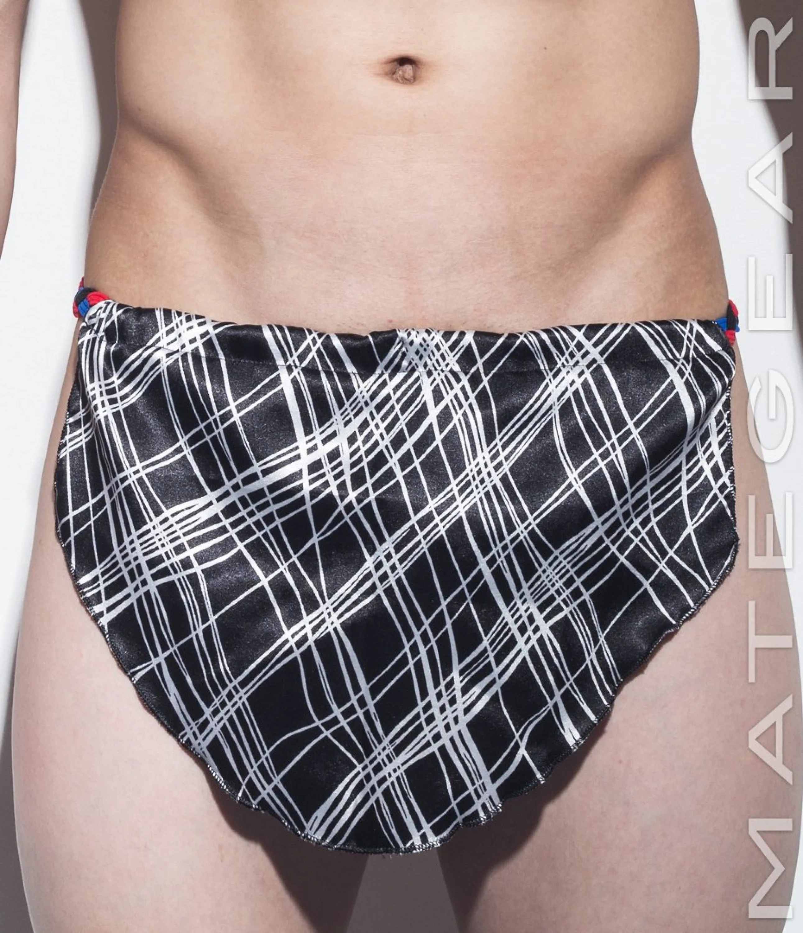 Sexy Men's Underwear Extreme Xpression Bikini - Po Dae (Black/Red/Blue Braided Band)
