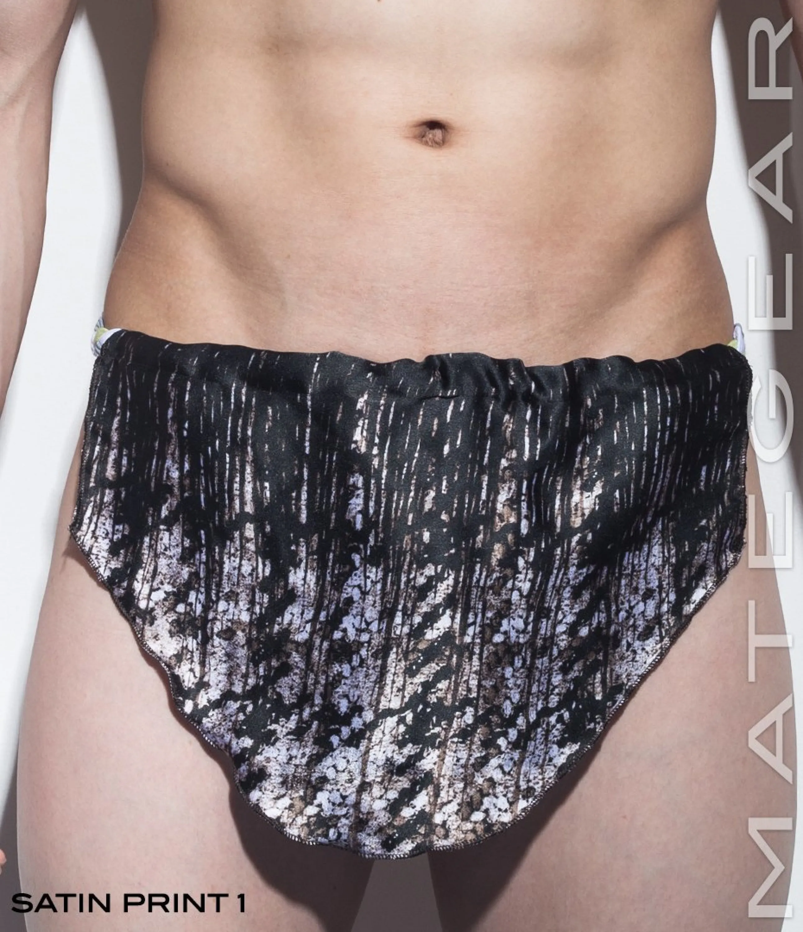 Sexy Men's Underwear Extreme Xpression Bikini - Po Dae (Green/White/Grey Braided Band)