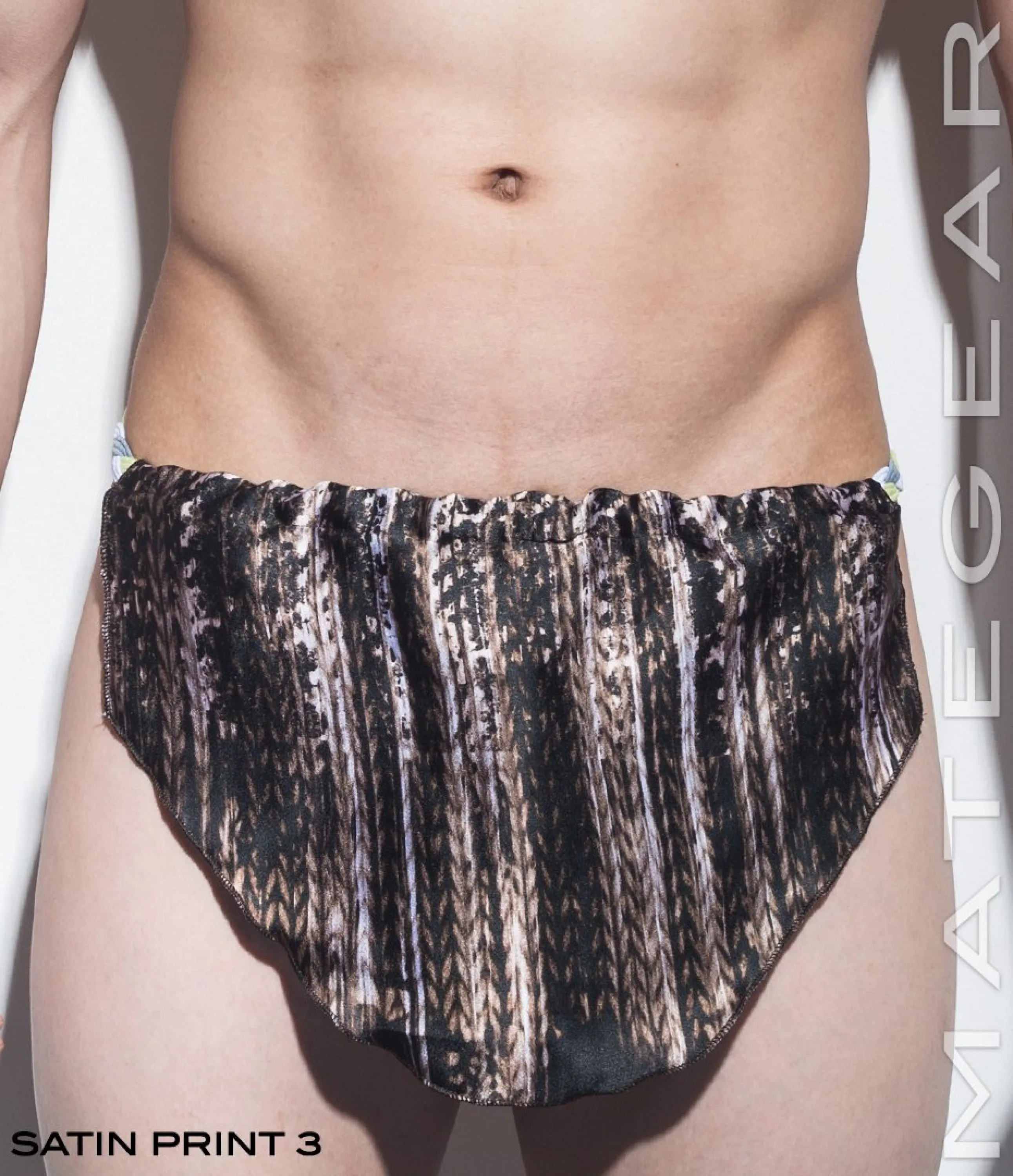 Sexy Men's Underwear Extreme Xpression Bikini - Po Dae (Green/White/Grey Braided Band)