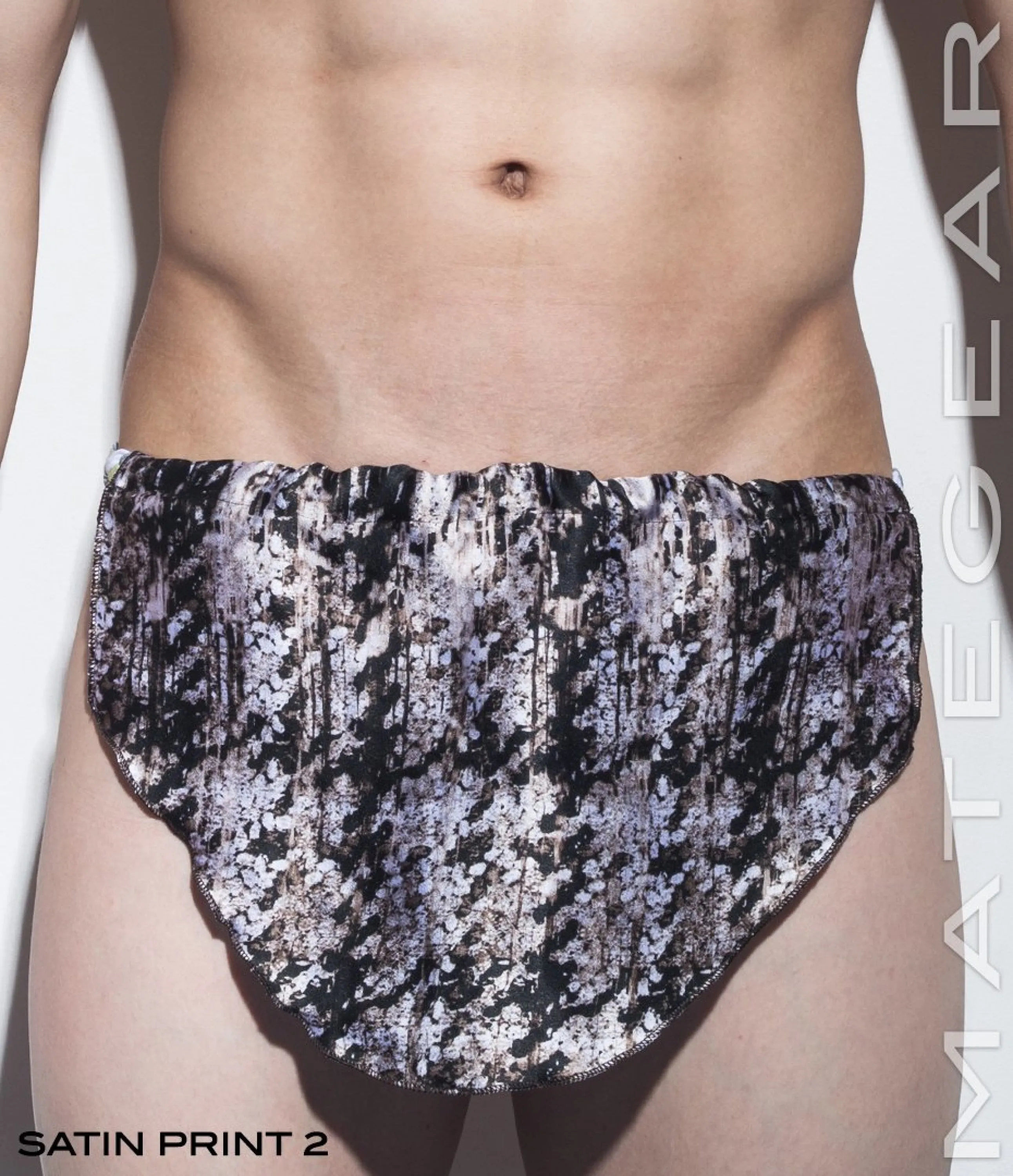 Sexy Men's Underwear Extreme Xpression Bikini - Po Dae (Green/White/Grey Braided Band)