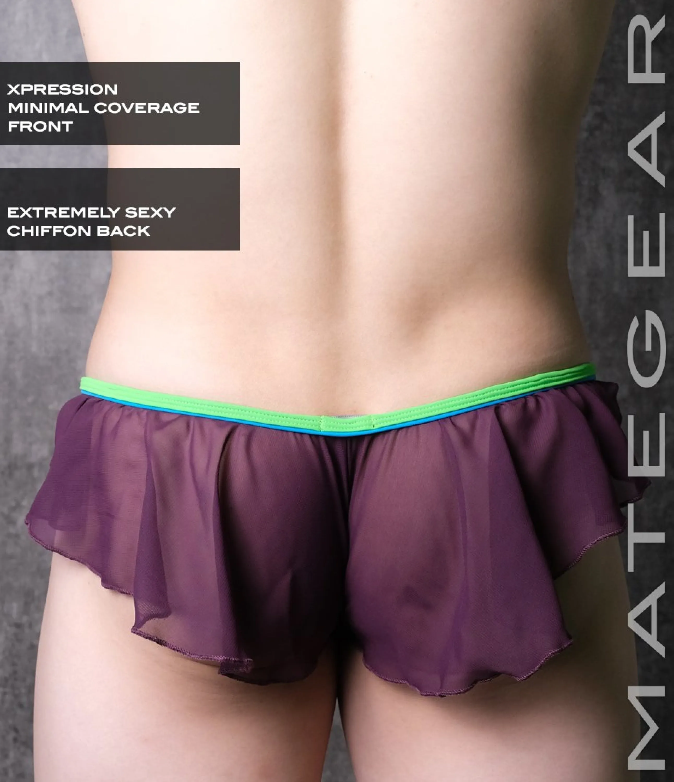 Sexy Men's Underwear Xpression Mini Bikini - Chu Sook (Xpression Front / Chiffon Back)