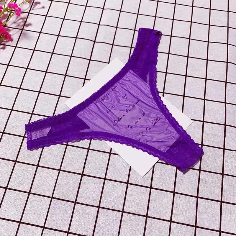Sexy Sheer Thong Lace Crotch Mesh