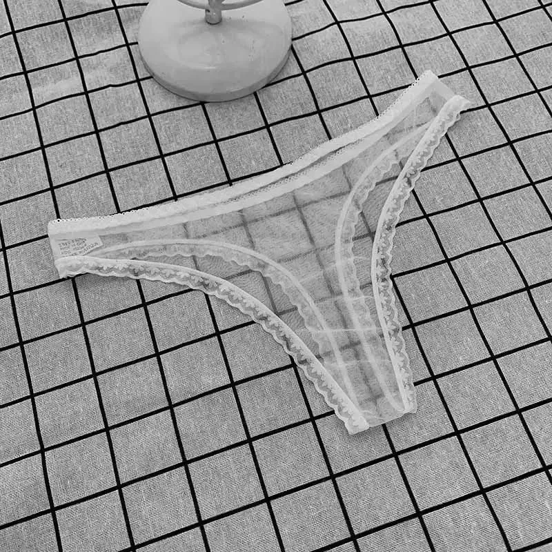 Sexy Sheer Thong Lace Crotch Mesh