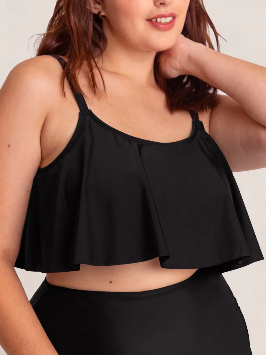 Shapermint Essentials 2-Pack Swim Ruffled Bikini Top
