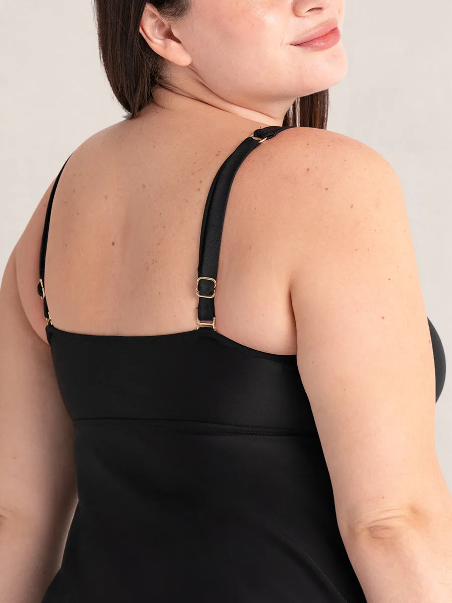 Shapermint Essentials Wireless Tie-Front Tankini
