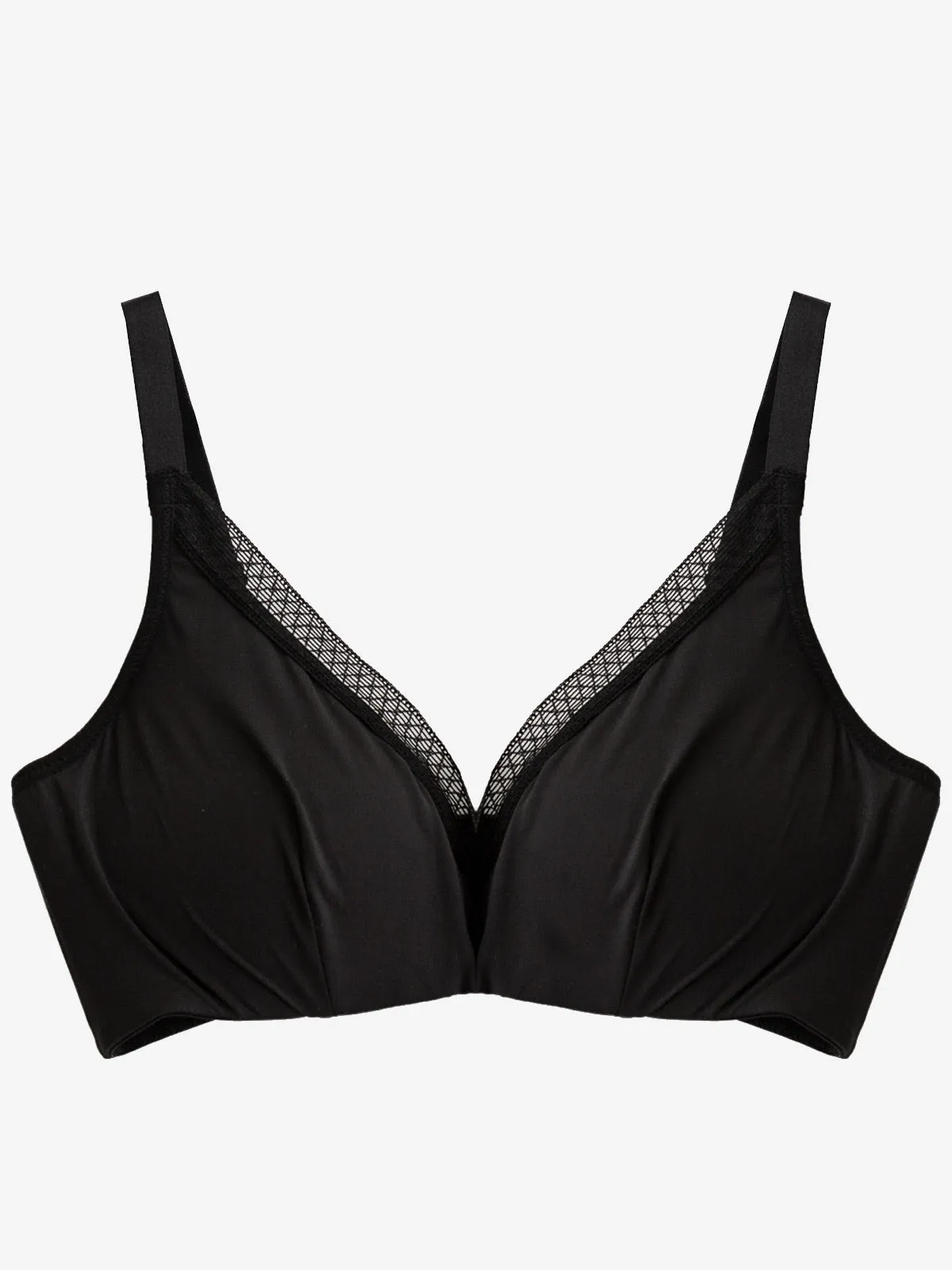 Silk Knitted Lace Trim Comfortable Bra (Panty not included)