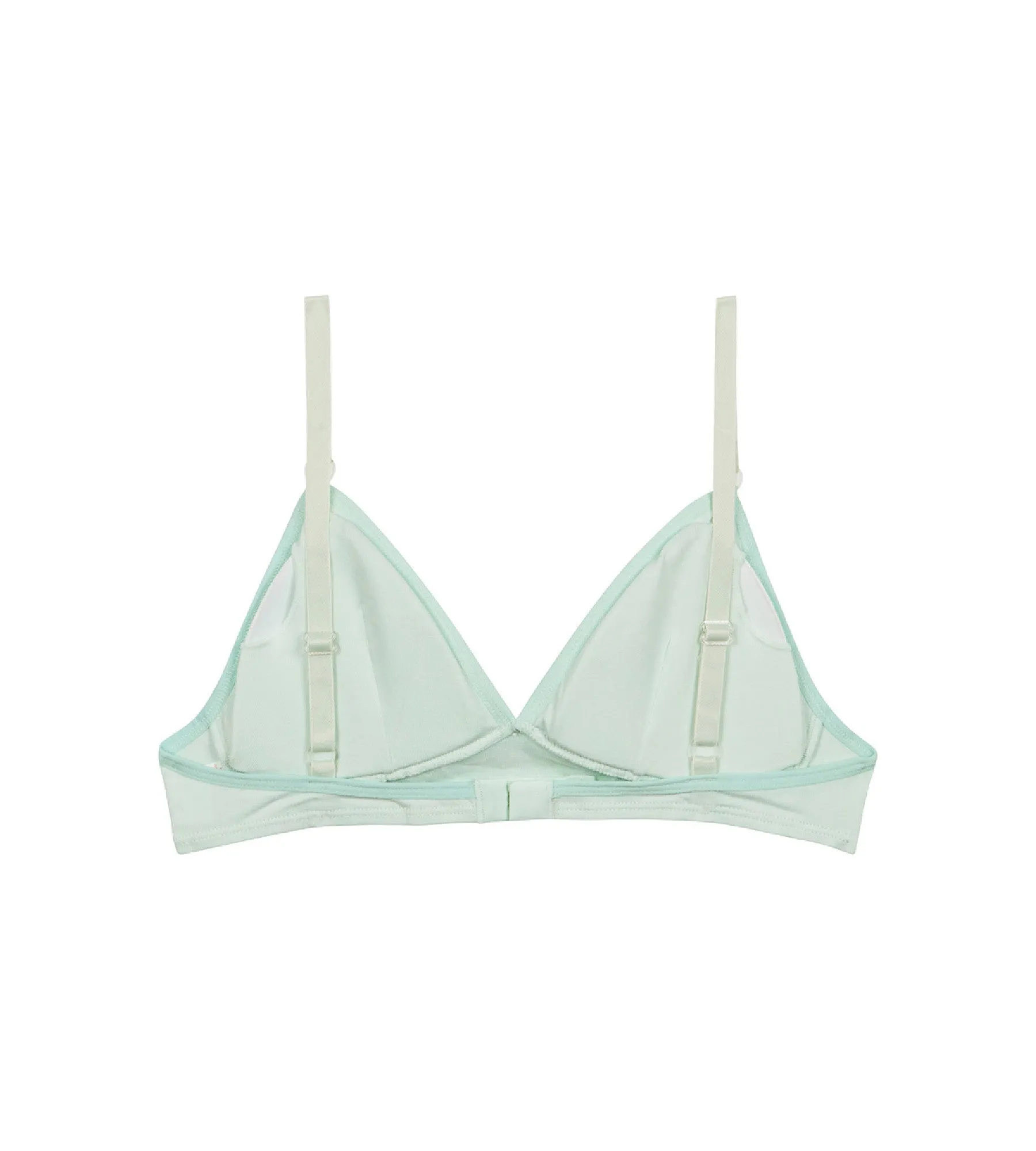 Skin Care Pastel Blue wireless triangle bra in organic cotton
