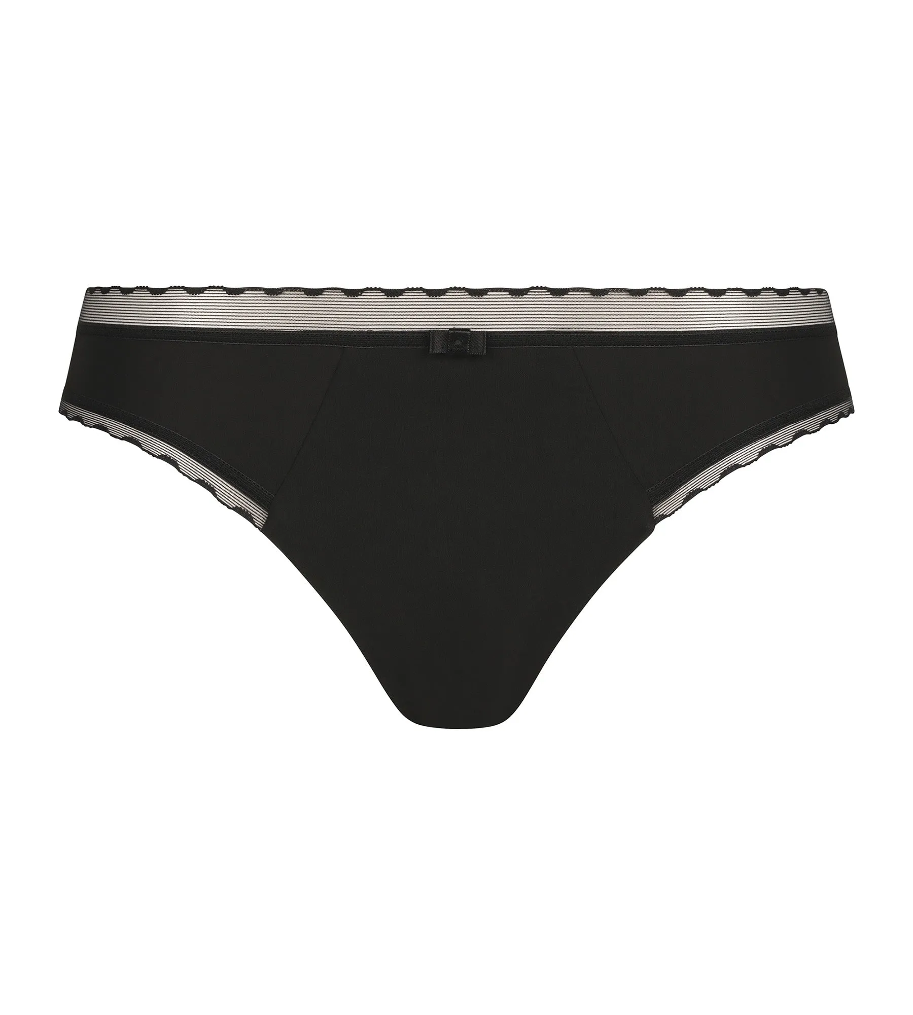 Slip femme en microfibre et tulle Noir Dim Daily Confort