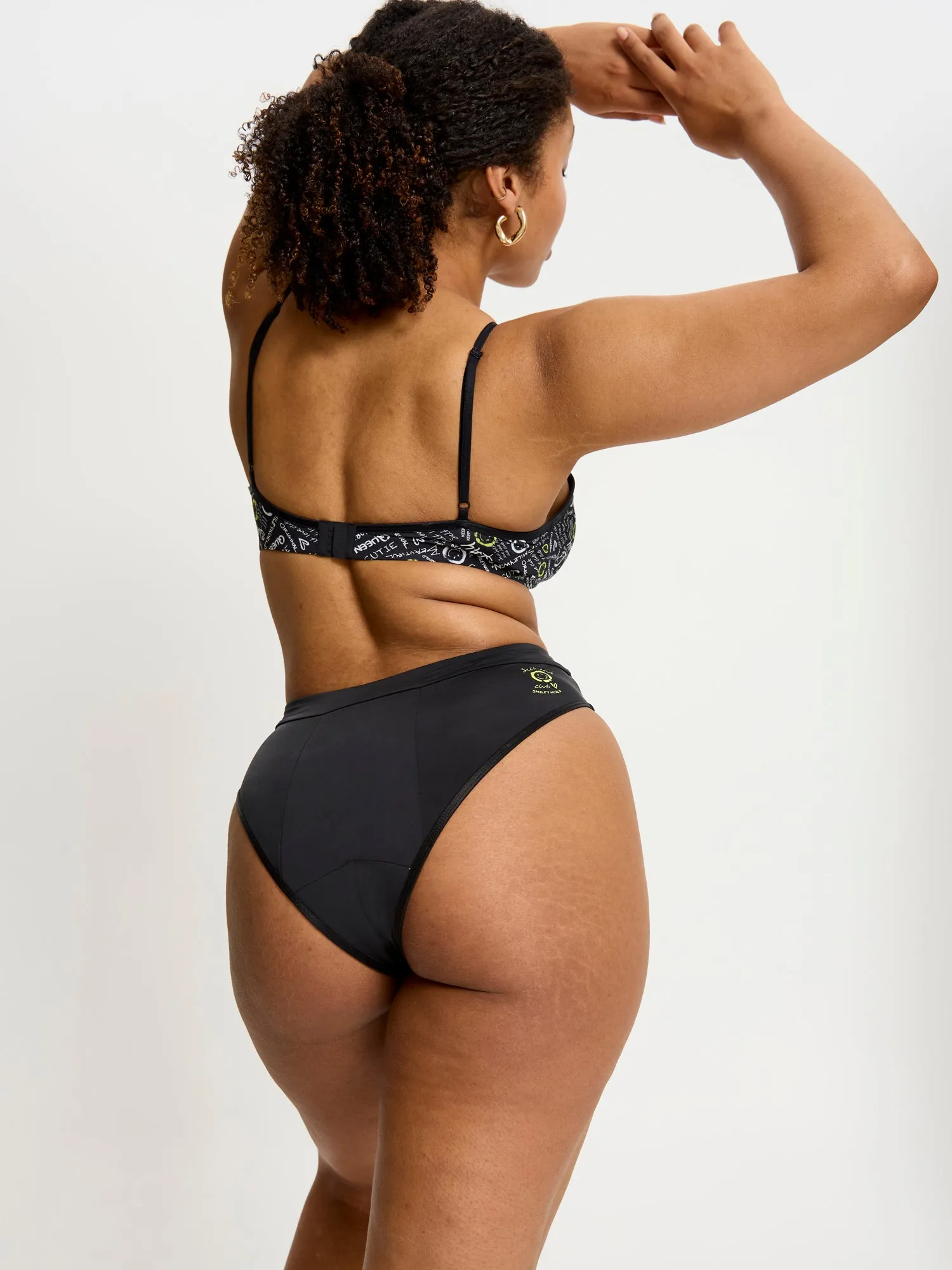 SmileyWorld® | Modibodi Hi Waist Brief Super Black