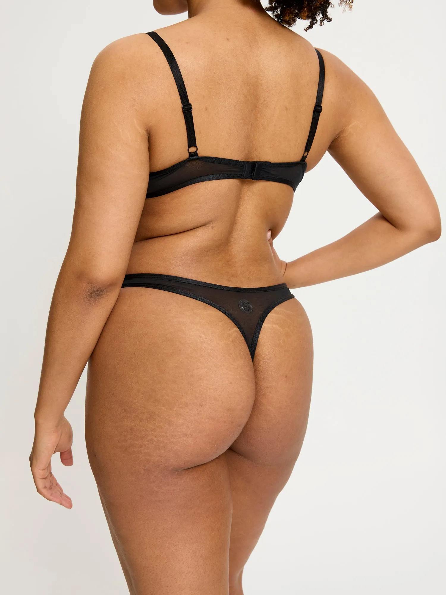 SmileyWorld® | Modibodi Sparkle Thong Light Black