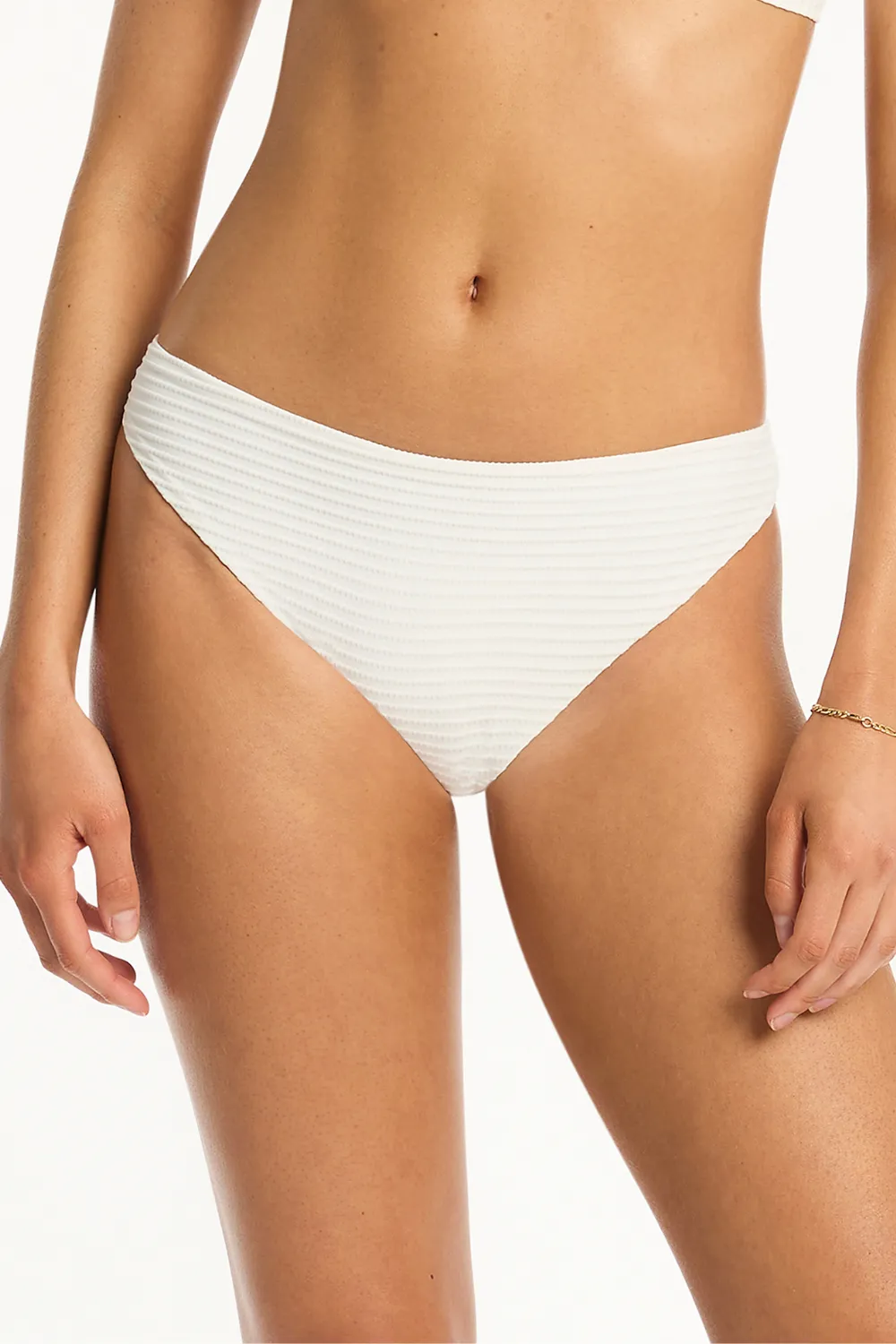 Spinnaker Cheeky Bikini Bottom in White