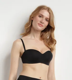 Strapless Non-Wired Black InvisiFree Bra