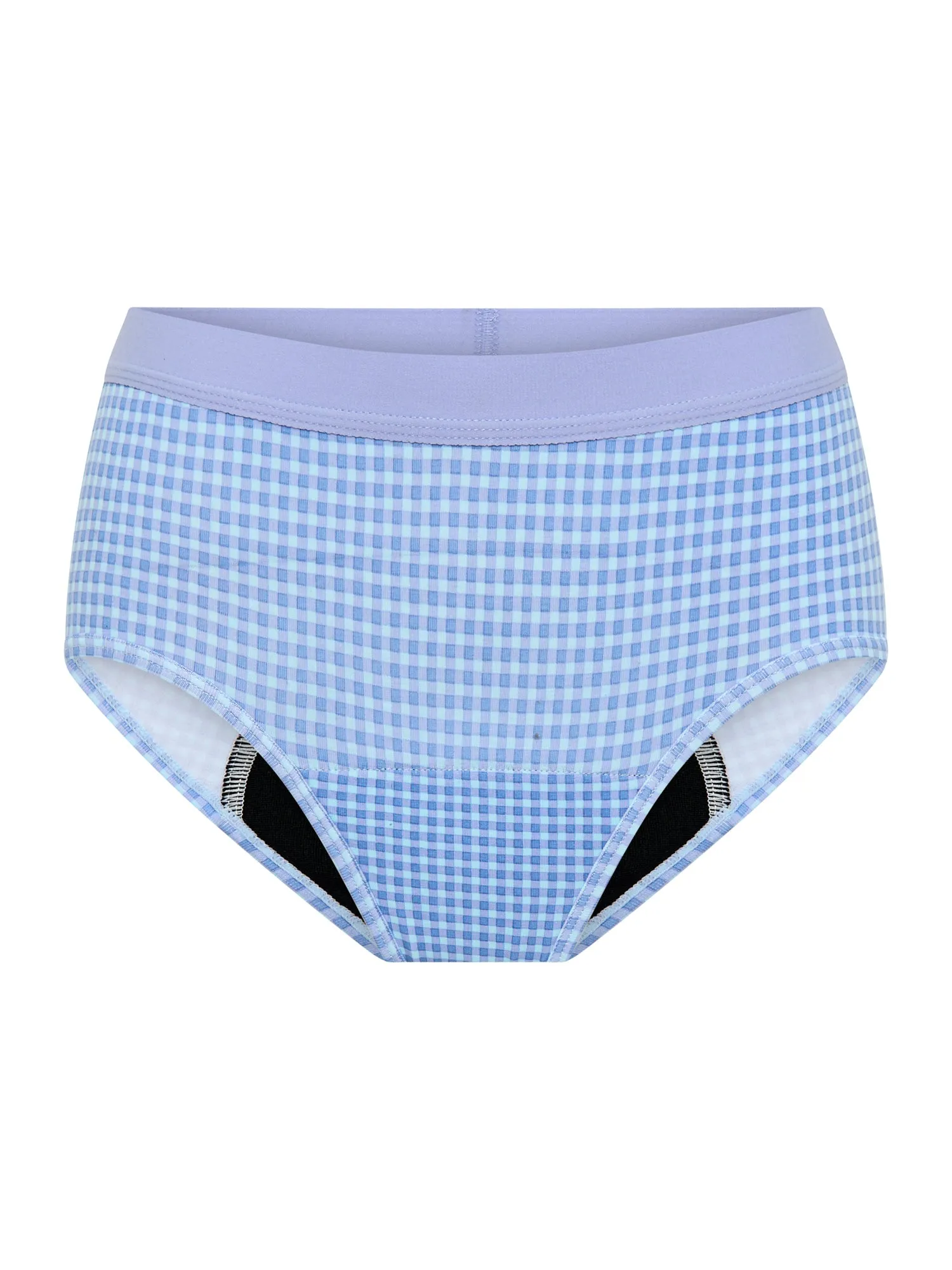 Teen Hipster Boyleg Moderate Blueberry Gingham