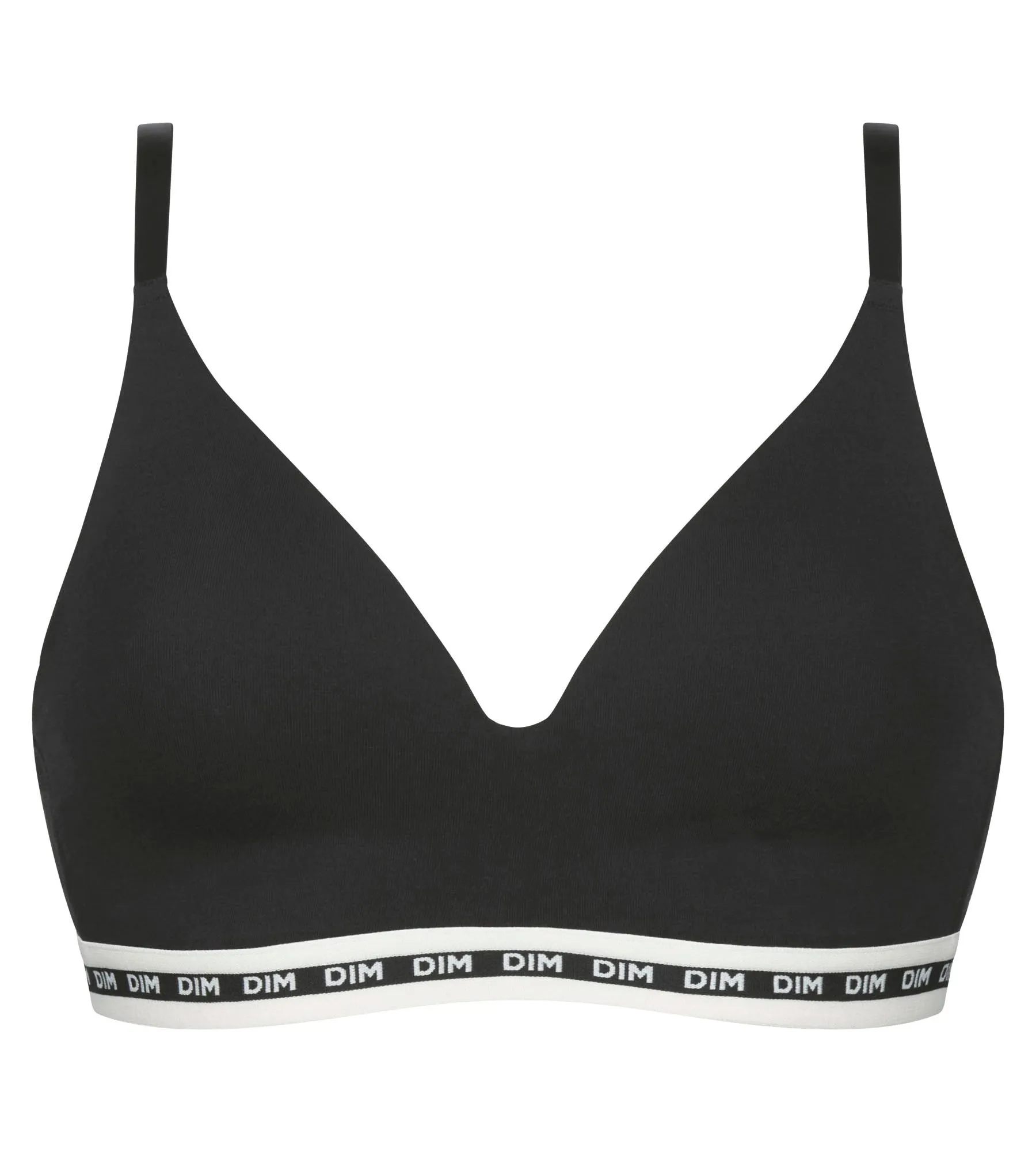 Triangle bra in modal cotton Black with molded cups Dim Icon