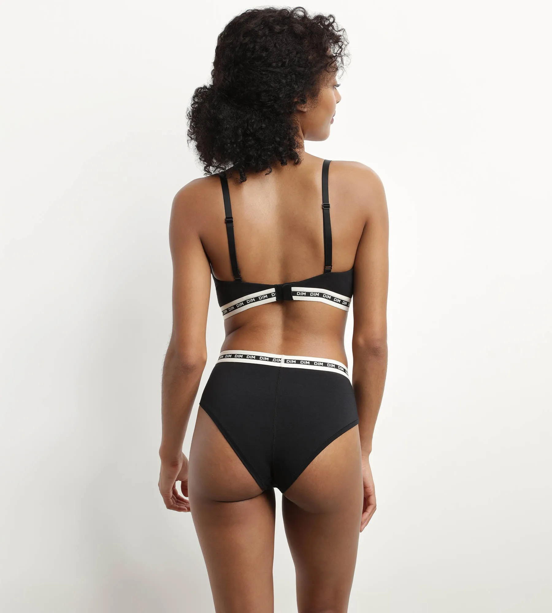 Triangle bra in modal cotton Black with molded cups Dim Icon