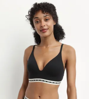 Triangle bra in modal cotton Black with molded cups Dim Icon