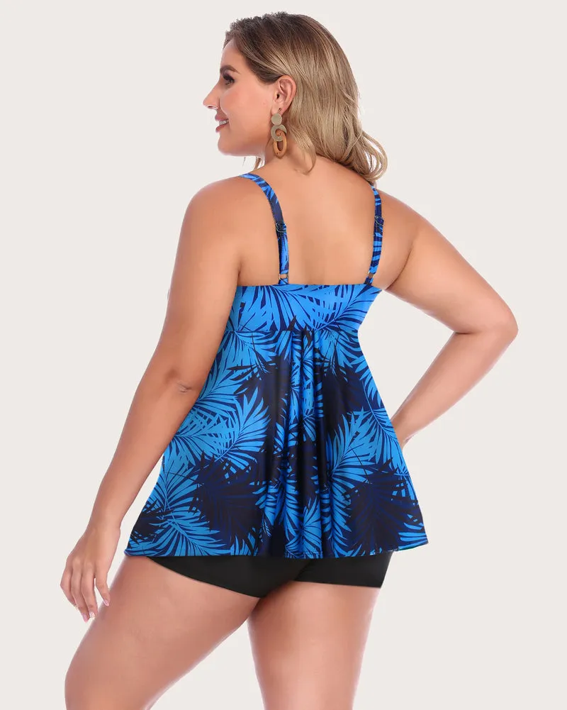 Two Piece Tankini Set Swimwear Suit