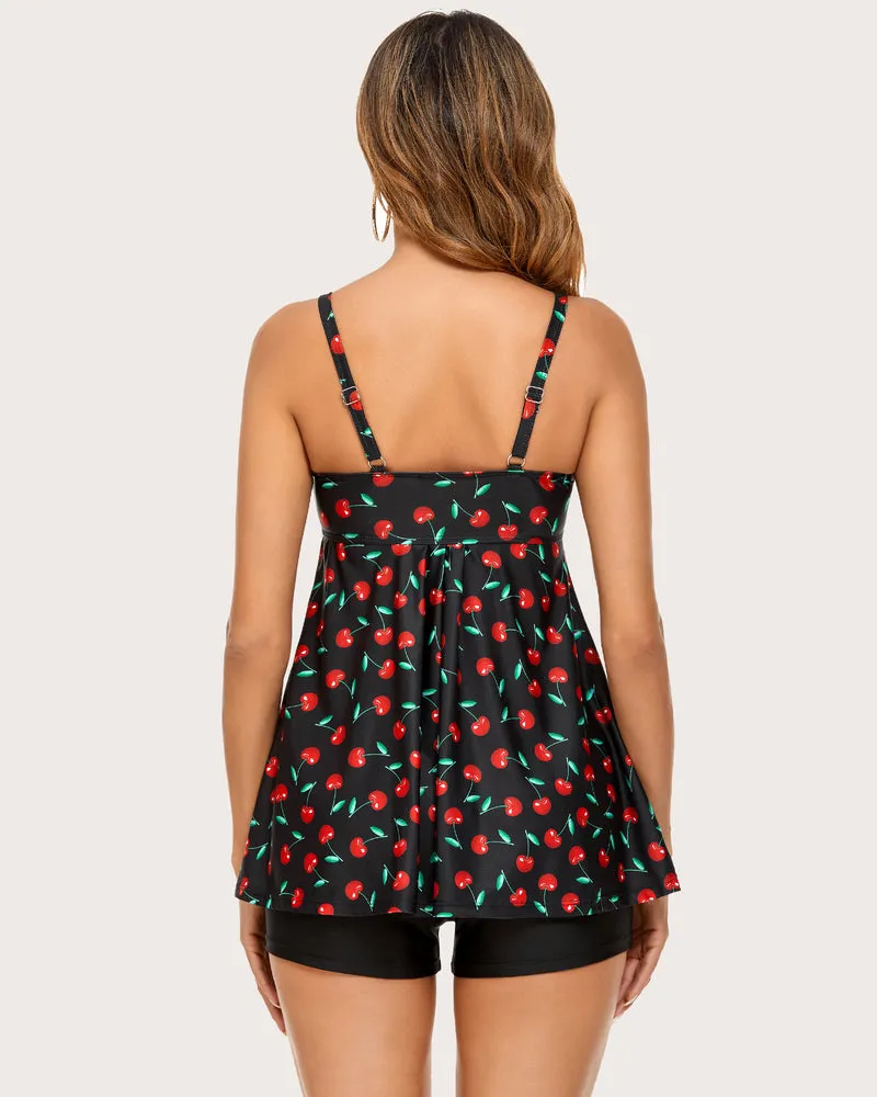 Two Piece Tankini Set Swimwear Suit