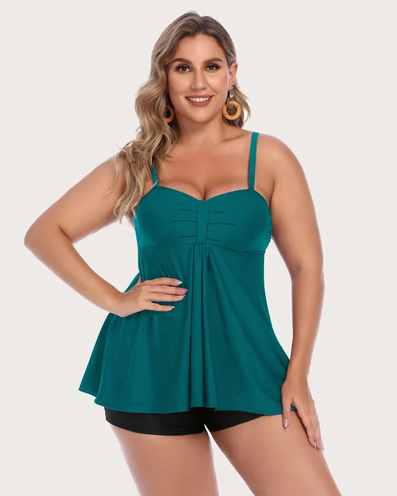 Two Piece Tankini Set Swimwear Suit